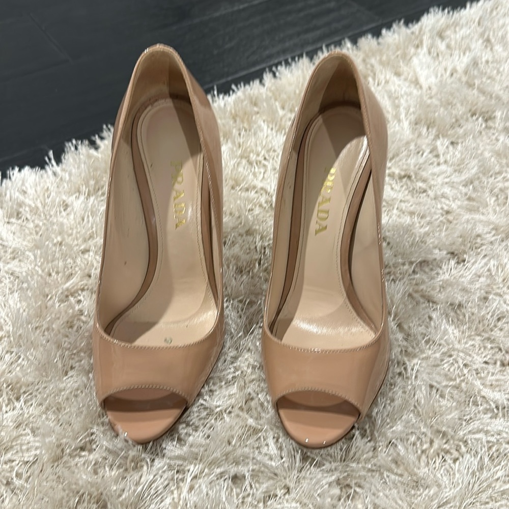 Prada open toe heels